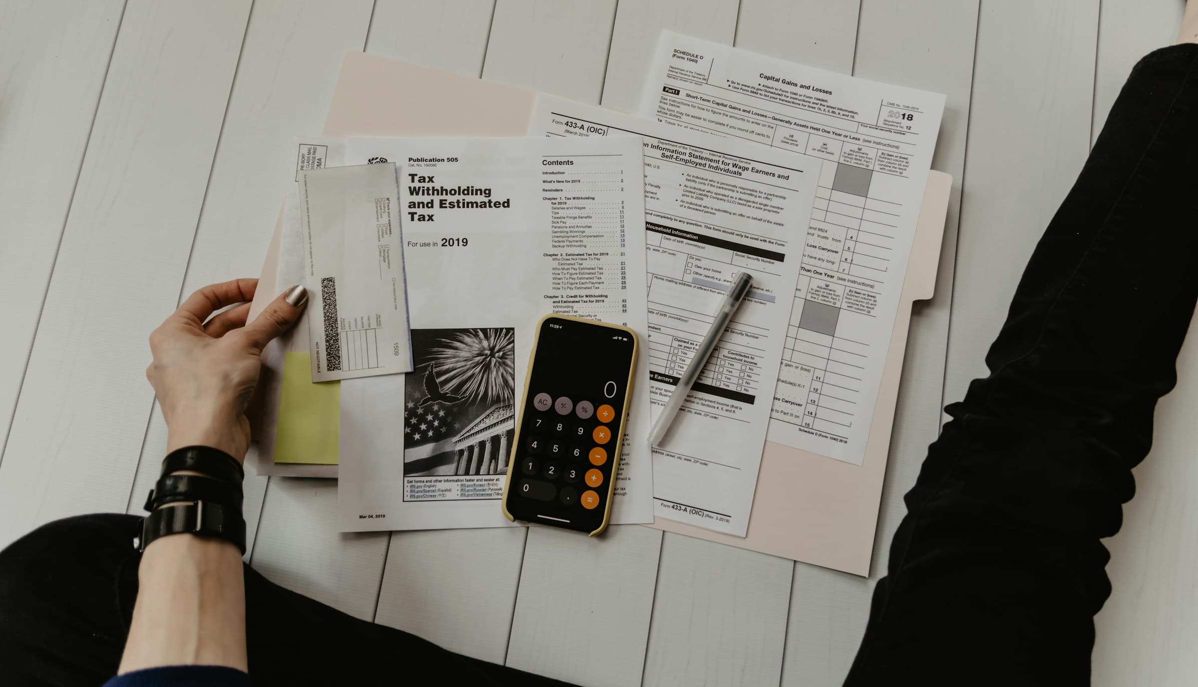 Business finance documents reviewed in a modern office