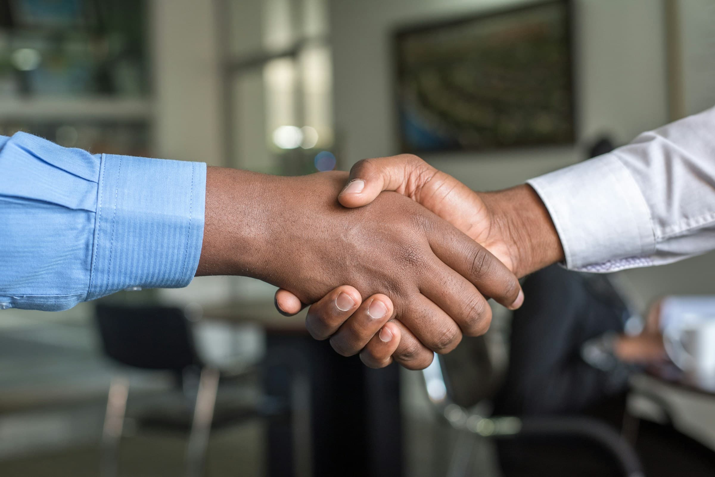 Professionals reaching agreement in a constructive meeting